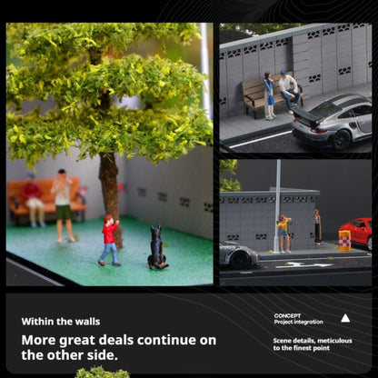 1:64 街路囲いの照明シーン
