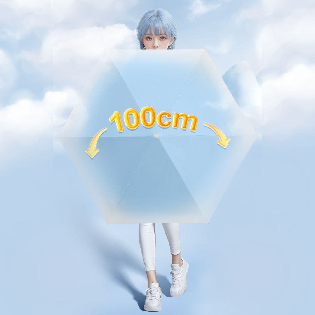 Gradient Color Mini Folding Umbrella