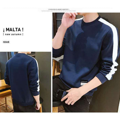Men's Color-Block Long-Sleeve Sweatshirt