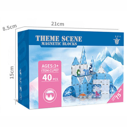 Ice & Snow Themed Magnetic Blocks – Ocean Creatures Set