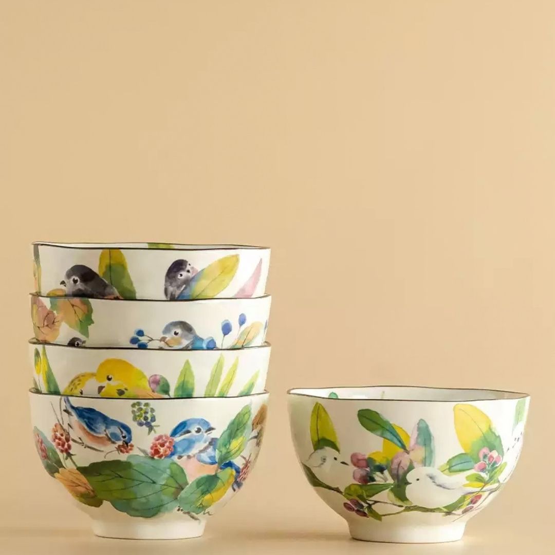 Hyakutori Rice Bowl Set