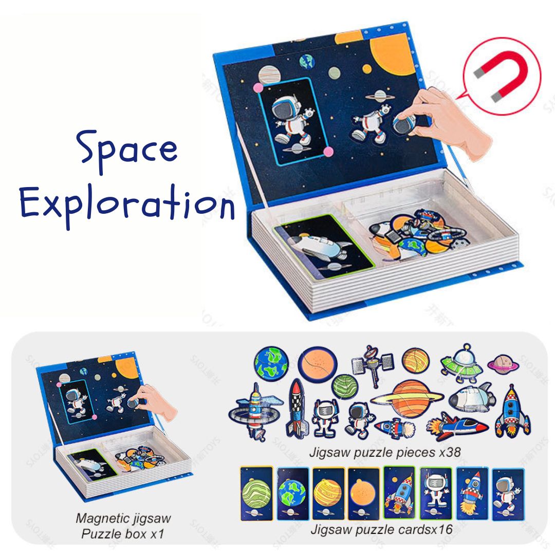 DIY 教育用磁気パズルブックおもちゃ