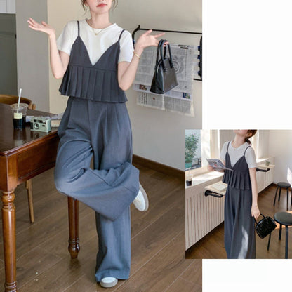 Deep Gray Camisole Wide Leg (Three Piece Set)