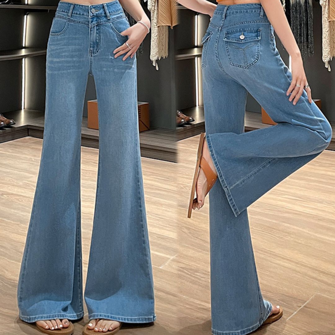 High Waist Slimming Loose Flare Pants