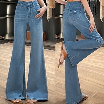 High Waist Slimming Loose Flare Pants