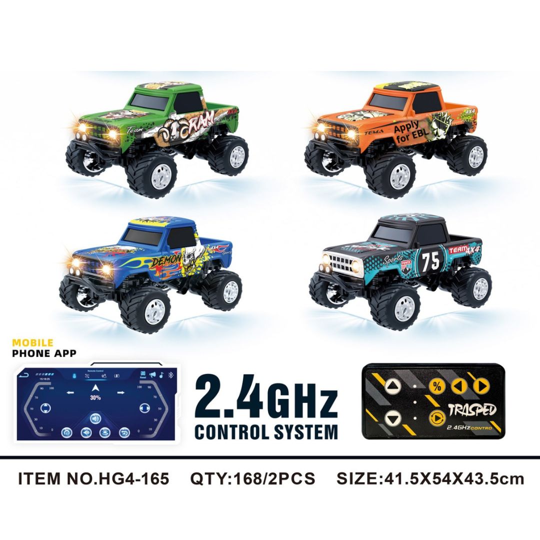 1:64 Mini Remote Control Monster Off-Road Vehicle