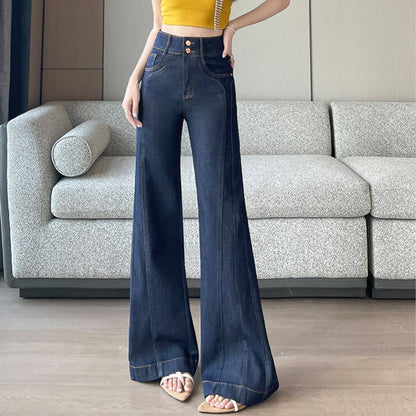 軽量ハイウエストルーズストレートパンツ