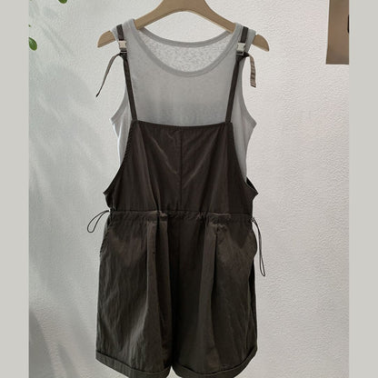 Vest + Camisole Jumpsuit Two Piece Set