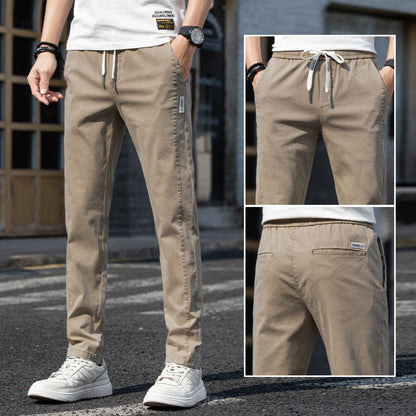 Silky Straight-Leg Faux Denim Trousers