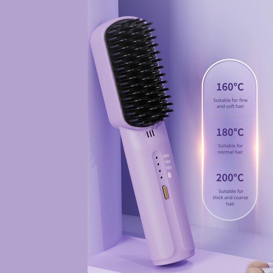 ミニ充電式コードレスヘアアイロンコーム