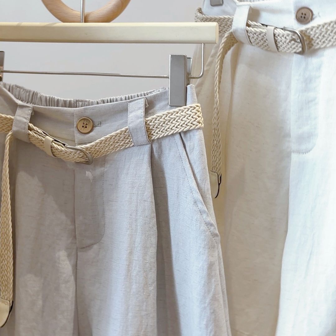 Cotton Linen Wide Leg A Line Shorts