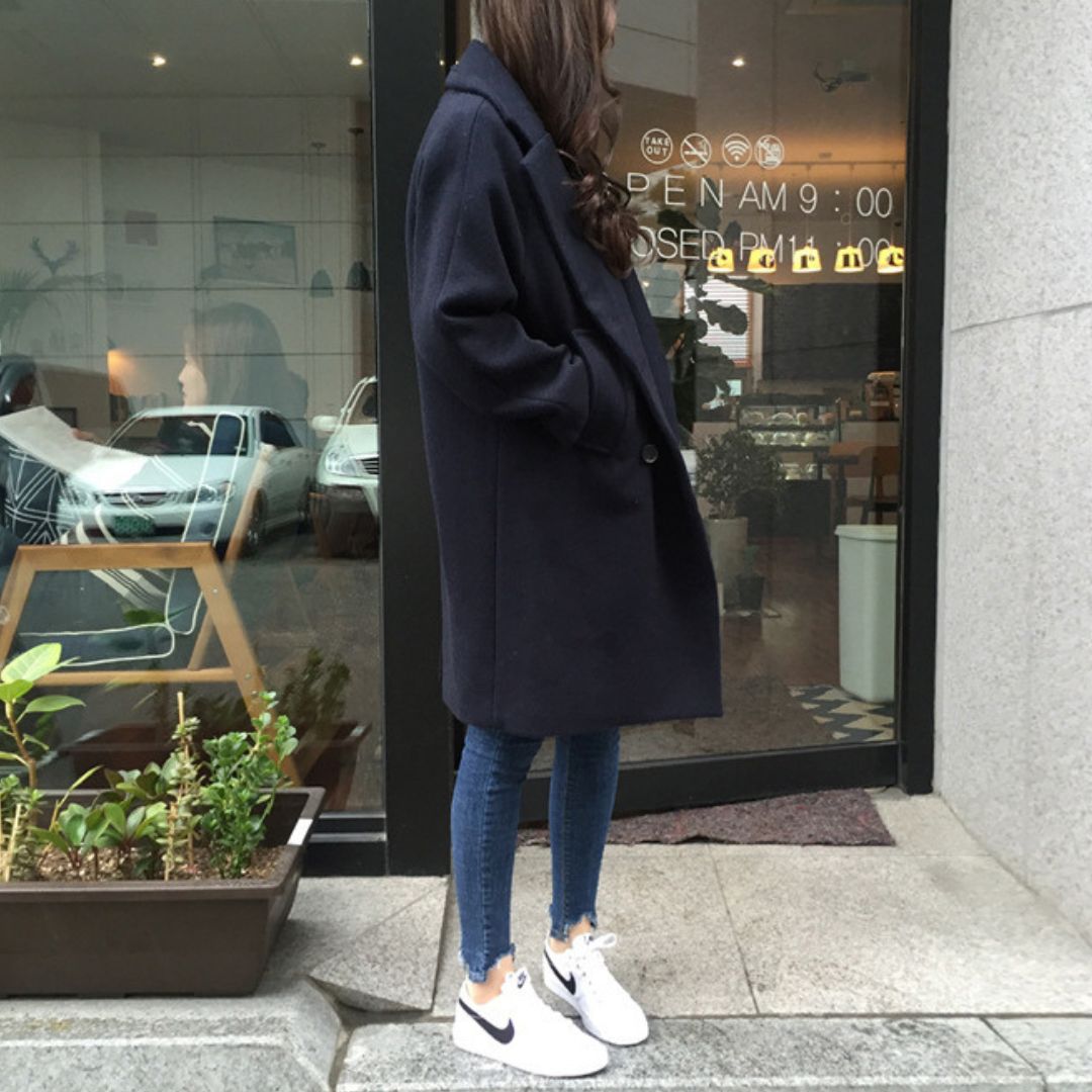 Loose Mid Length Coat