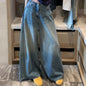 Vintage High-Waisted Wide Leg Denim Jeans