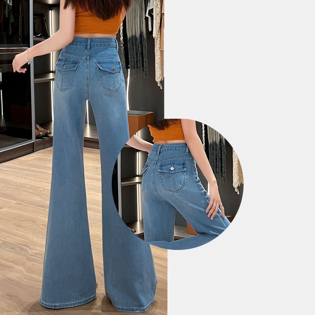 High Waist Slimming Loose Flare Pants