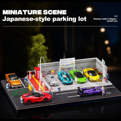 1:64日本の地上駐車場の照明シーン