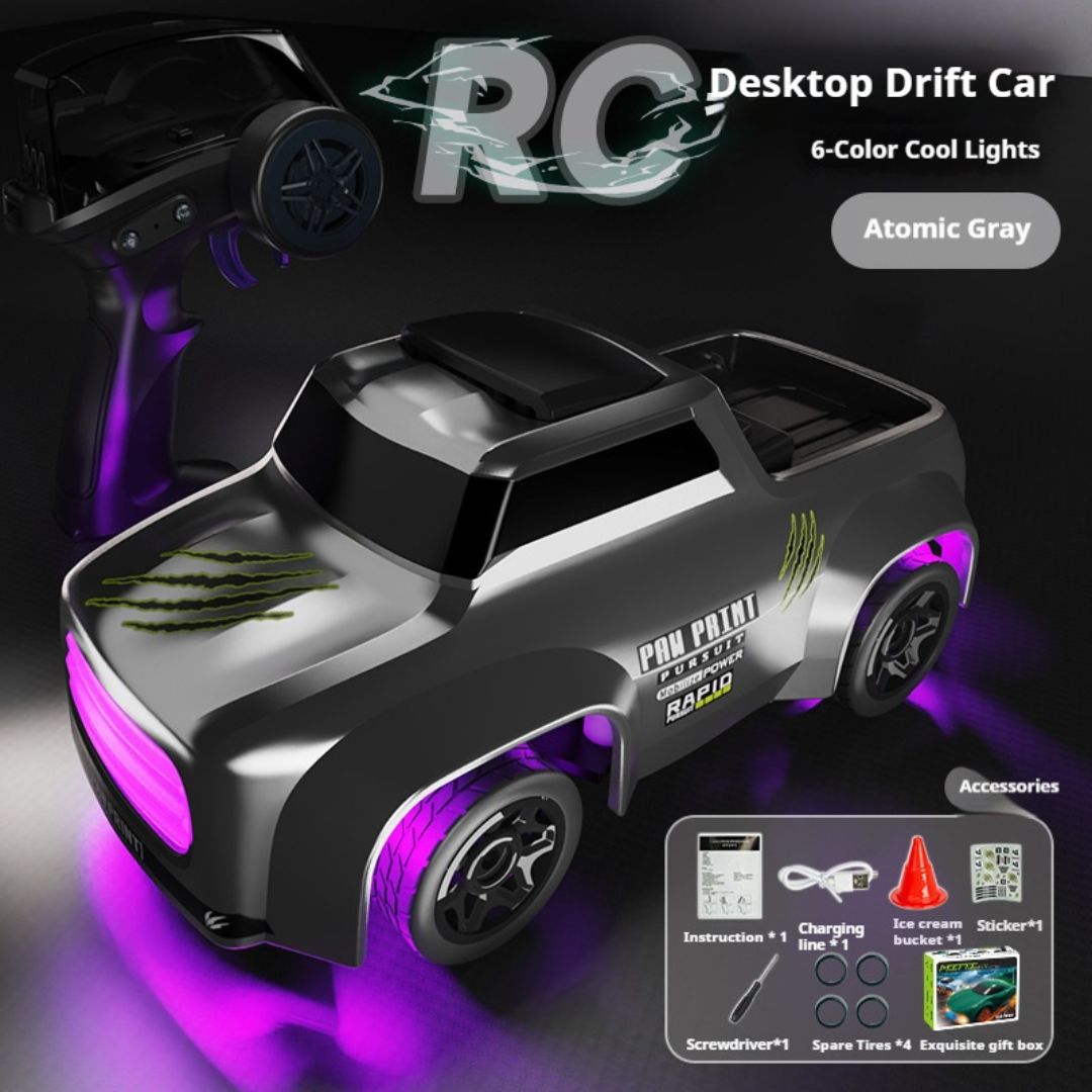 1:64 Mini LED Remote Control Racing Car
