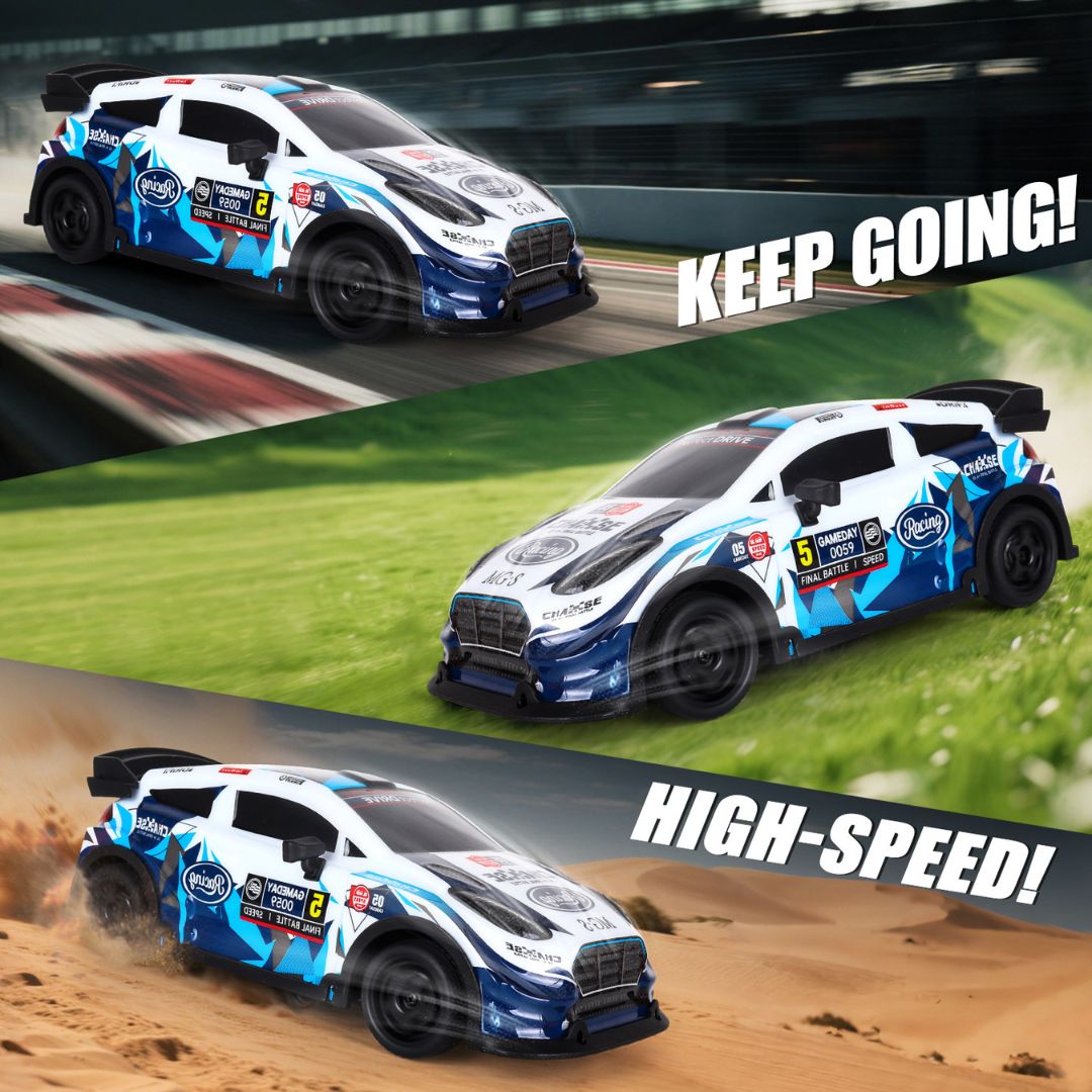 1:18 Scale 4WD High-Speed RC Drift Car with LED Lights