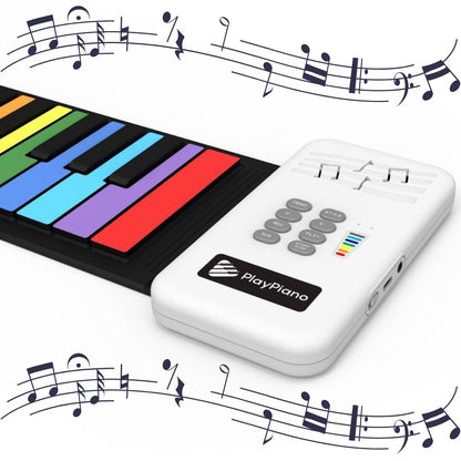 Portable Roll-Up 49-Key Rainbow Piano