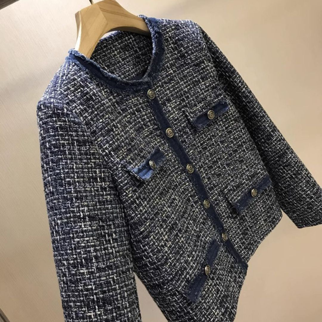 Patchwork Denim Woven Short Jacket