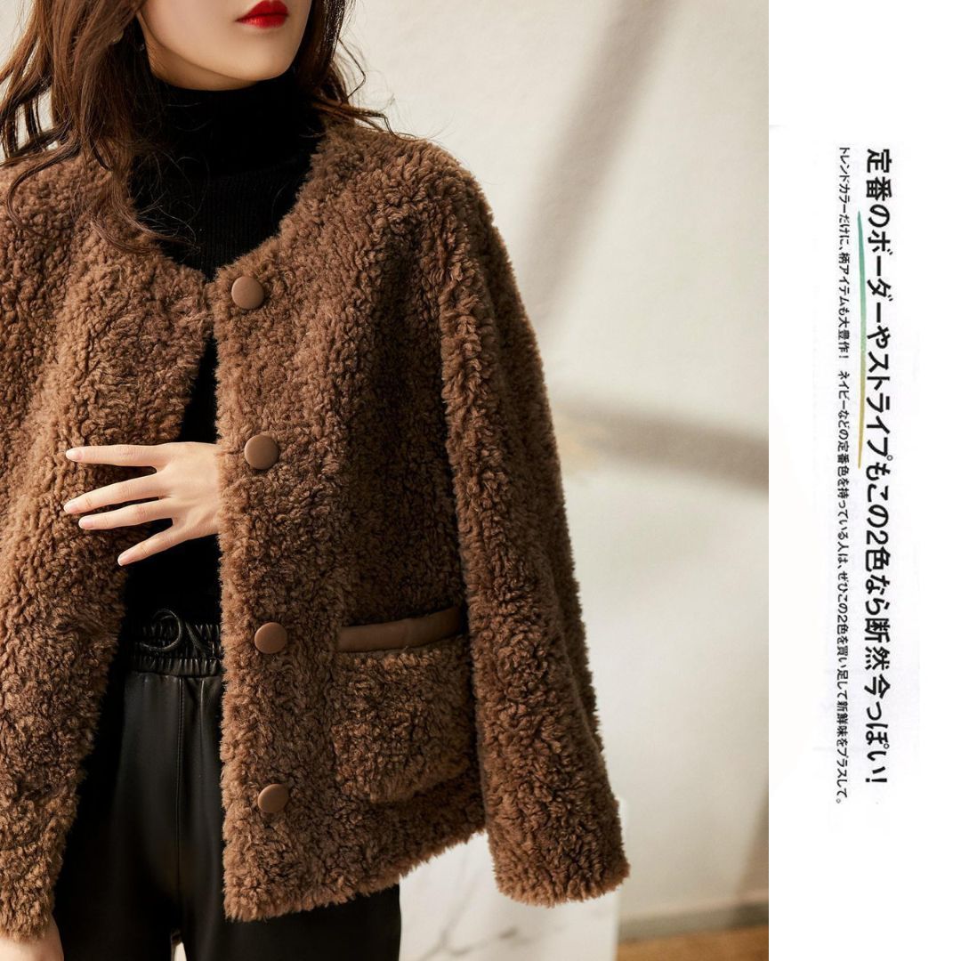 Japanese-Style Textured Fleece Jacket