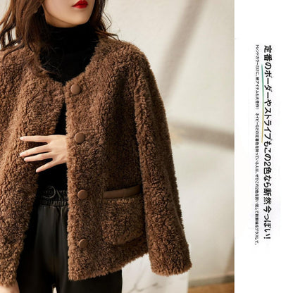 Japanese-Style Textured Fleece Jacket