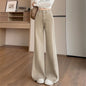 Milk Tea Color High Waist Stretch Flare Pants