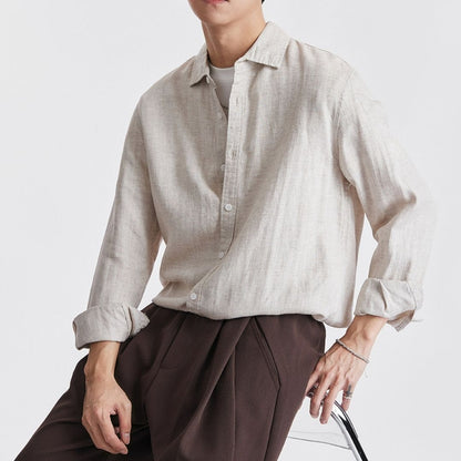 Men’s Casual Tencel Long Sleeve Shirt