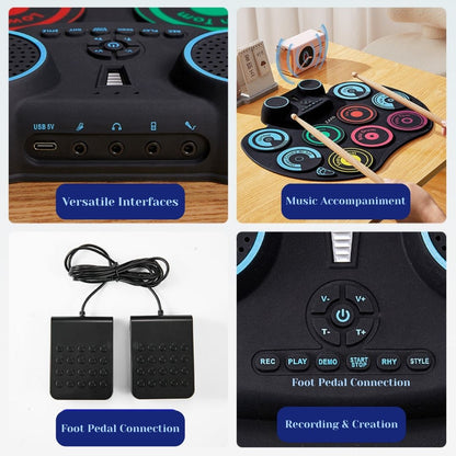 Portable Roll-Up Electronic Drum