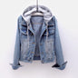 Slim Fit Hooded Denim Jacket
