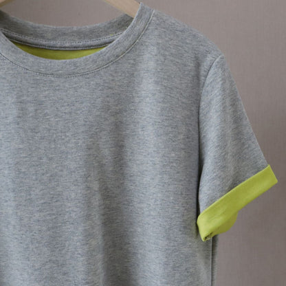 Color Block Crew Neck Versatile Short Sleeve T Shirt