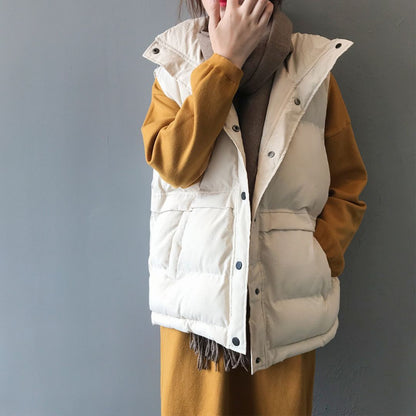 Japanese-style loose-fit quilted vest