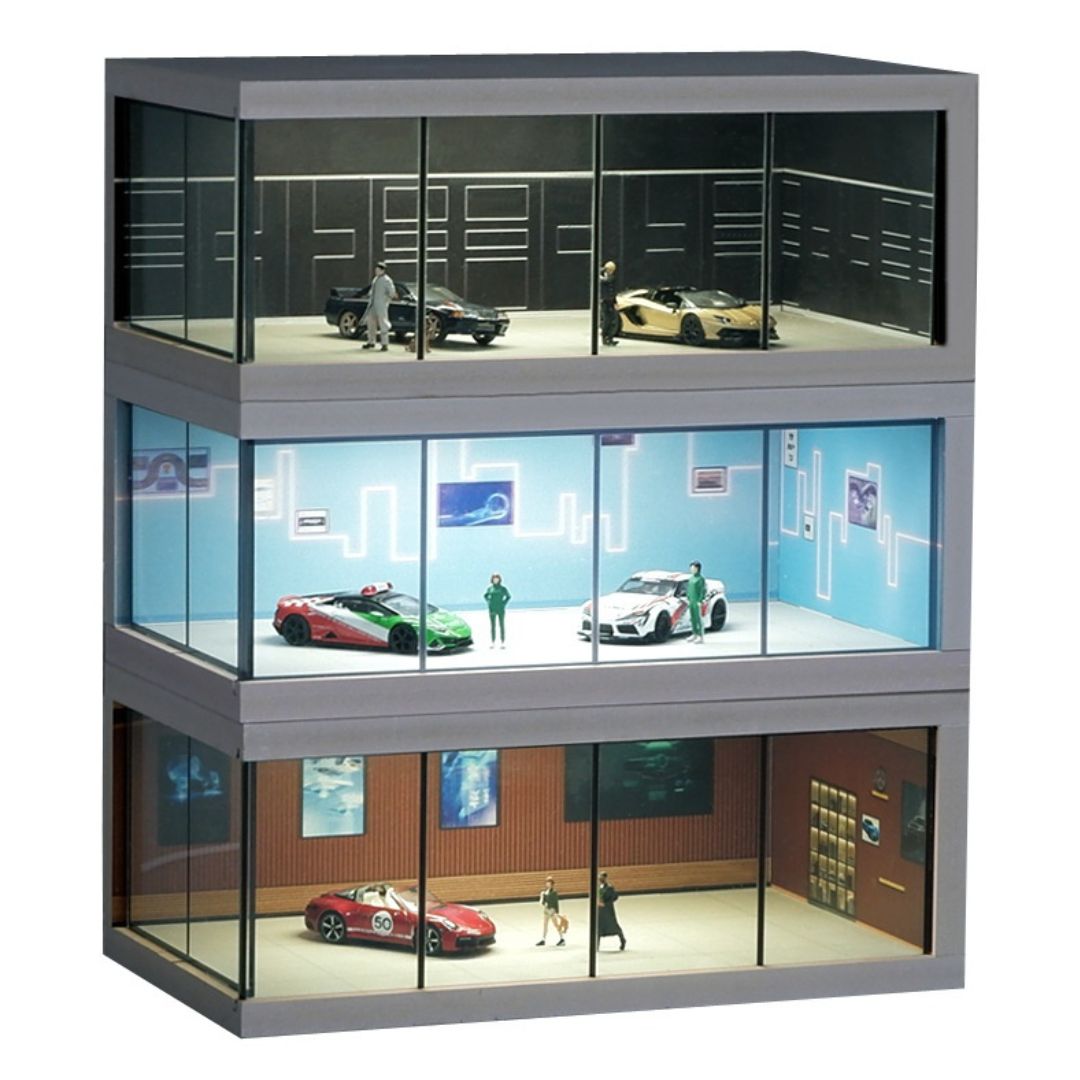 1:64 カーショールーム照明シーンボックス
