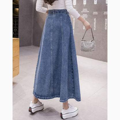 New High-Waisted Denim Skirt