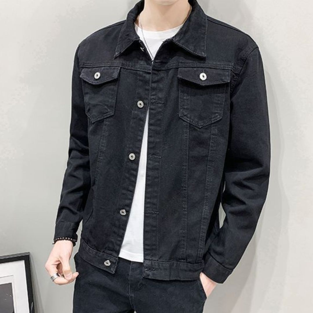 Men's slim-fit denim jacket