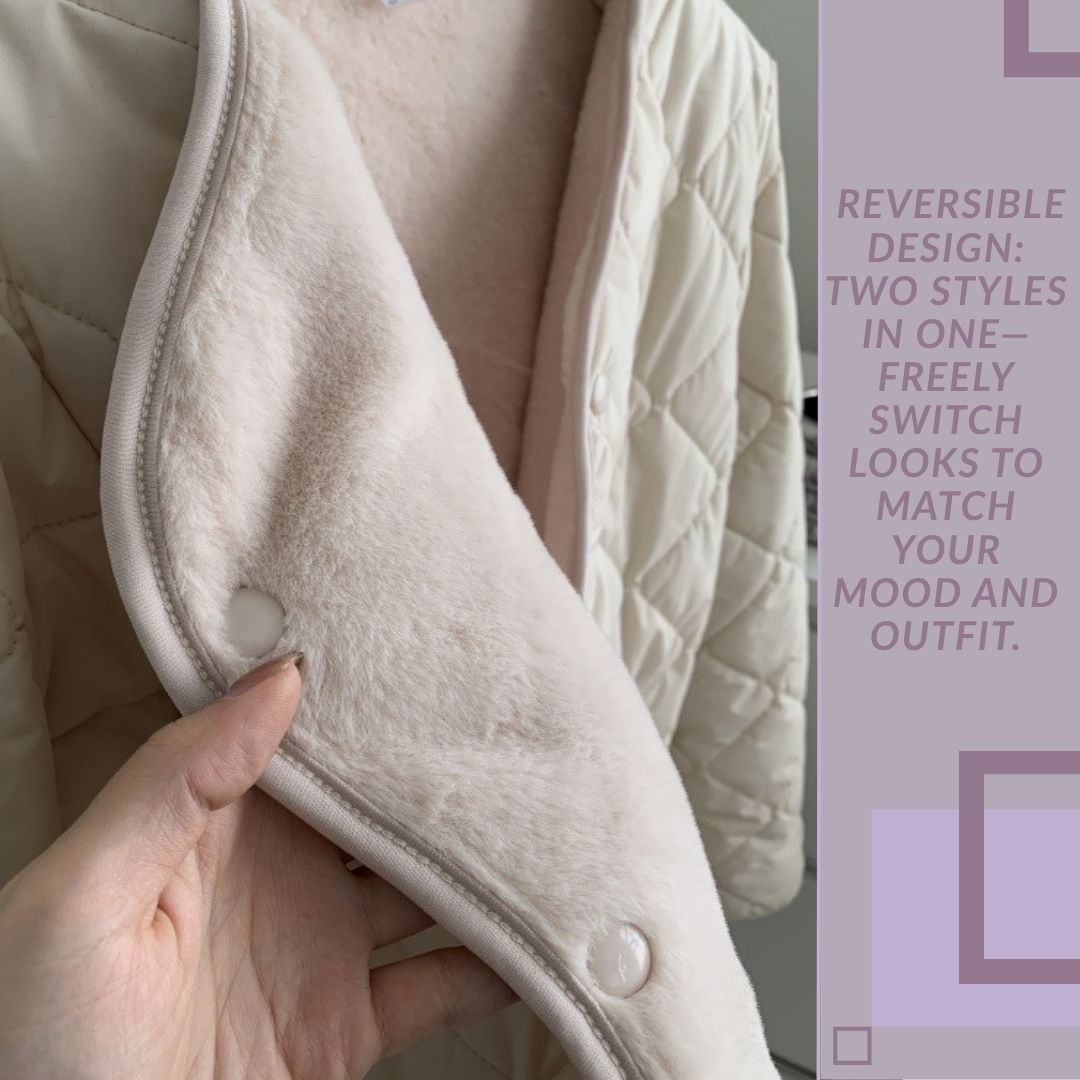 Reversible Diamond-Pattern Padded Jacket