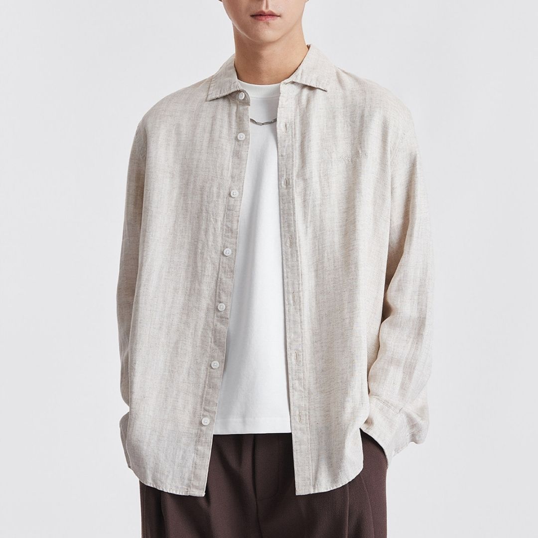 Men’s Casual Tencel Long Sleeve Shirt