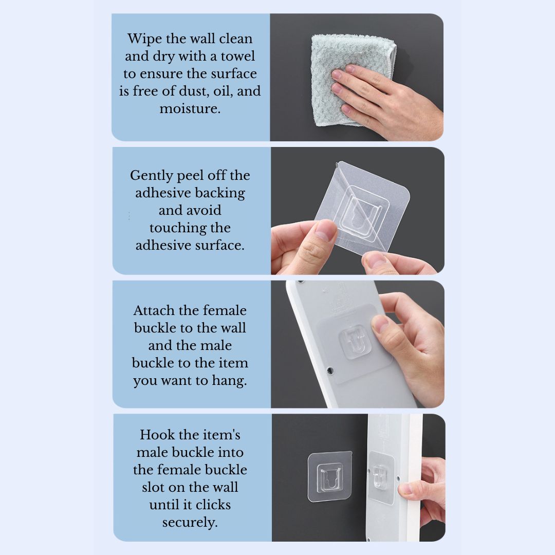 強力無痕防水掛鉤(10對入)