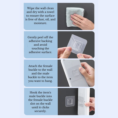 強力無痕防水掛鉤(10對入)