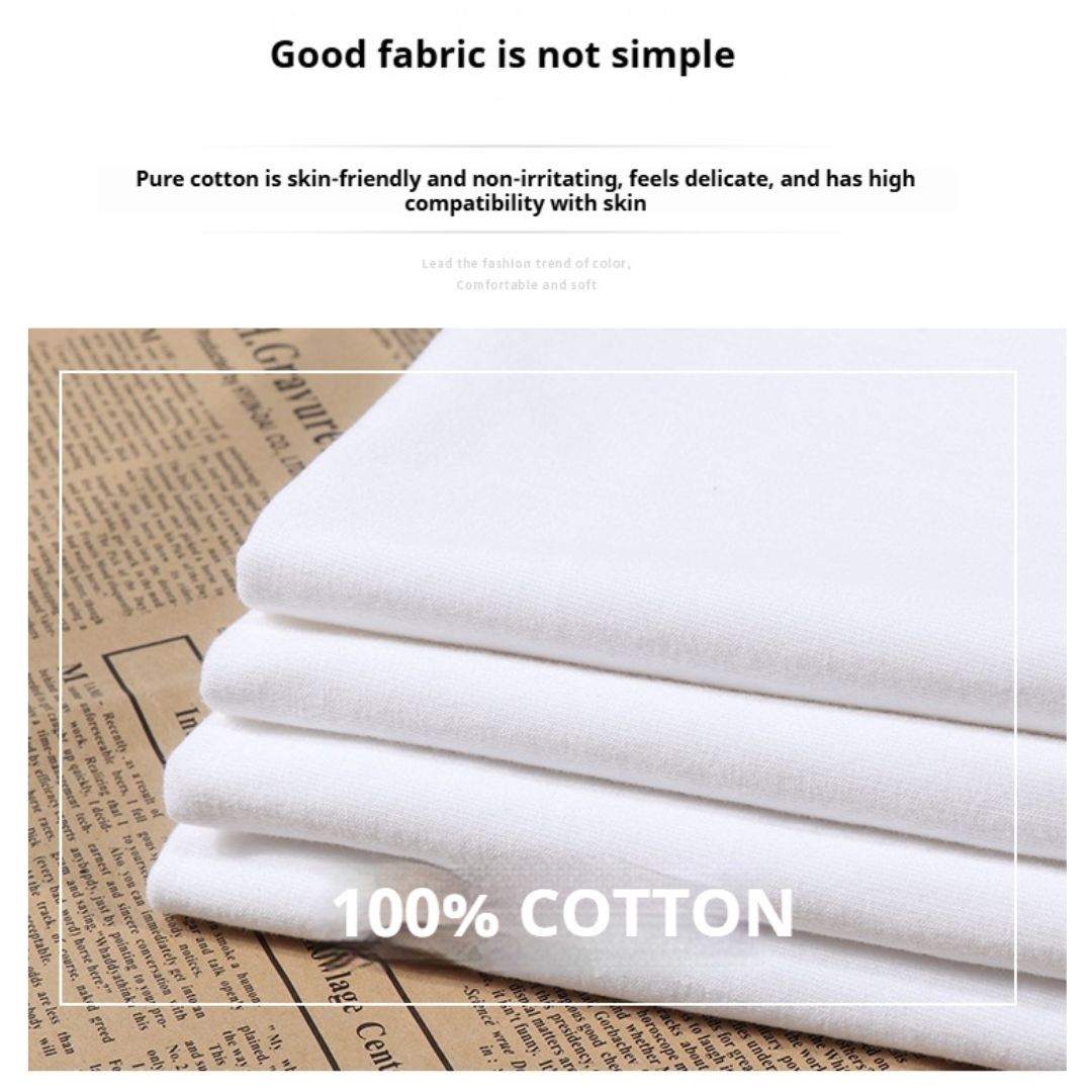 250g Pure Cotton V-Neck Short Sleeve T-Shirt (Min. 2 pcs)