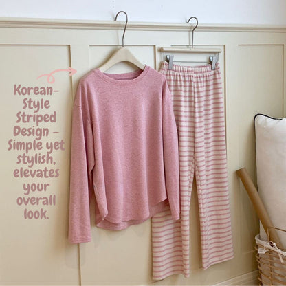 條紋舒適套裝居家服