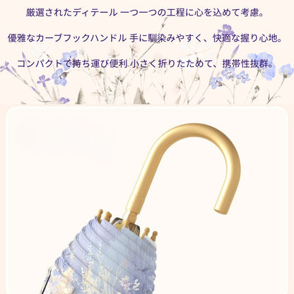 金フックプリント日傘