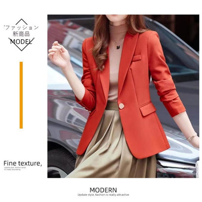 單扣修身西裝外套