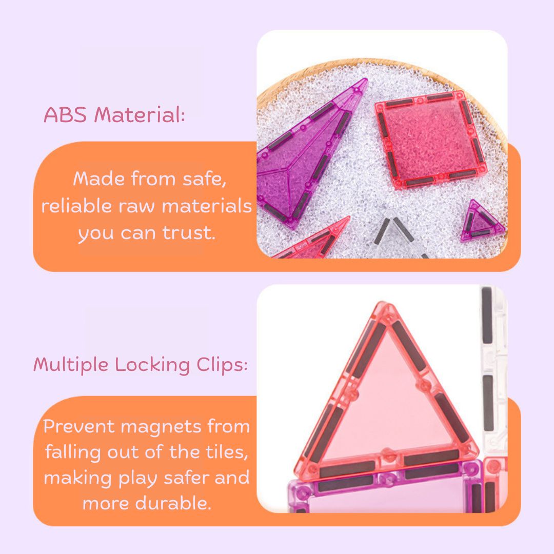 3D Stained-Glass Magnetic Building Tiles