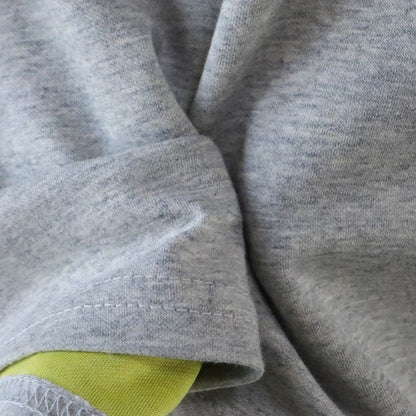 Color Block Crew Neck Versatile Short Sleeve T Shirt