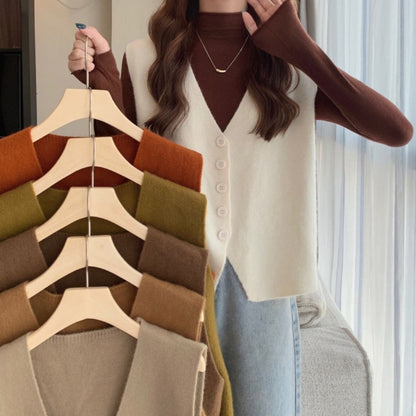 Fall V-neck Knit Vest
