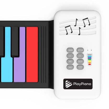 Portable Roll-Up 49-Key Rainbow Piano