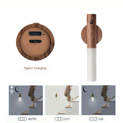 木製モーションセンサー磁気ナイトライト