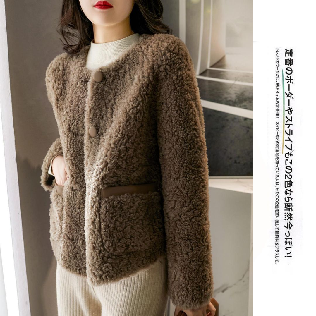 Japanese-Style Textured Fleece Jacket