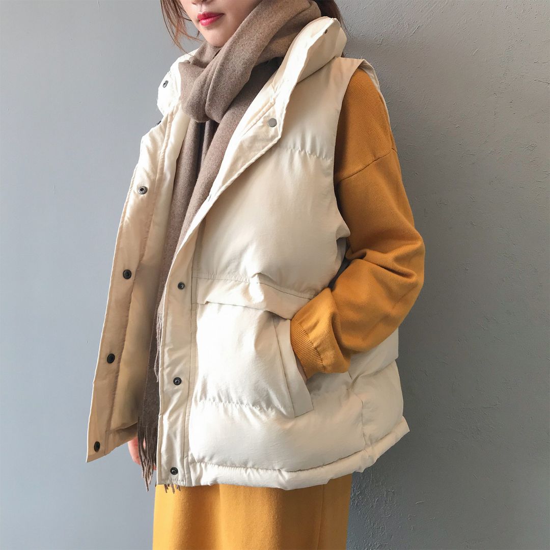 Japanese-style loose-fit quilted vest
