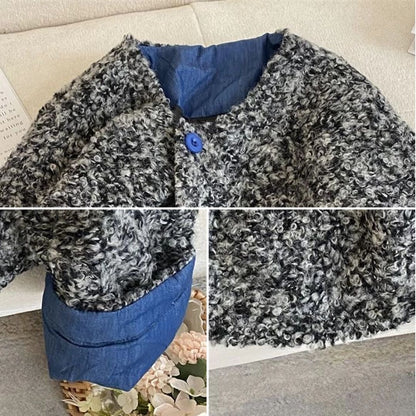 Vintage Color-Block Patchwork Loose Jacket